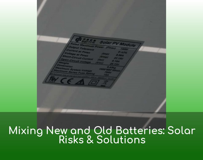 Mixing New and Old Batteries: Solar Risks & Solutions